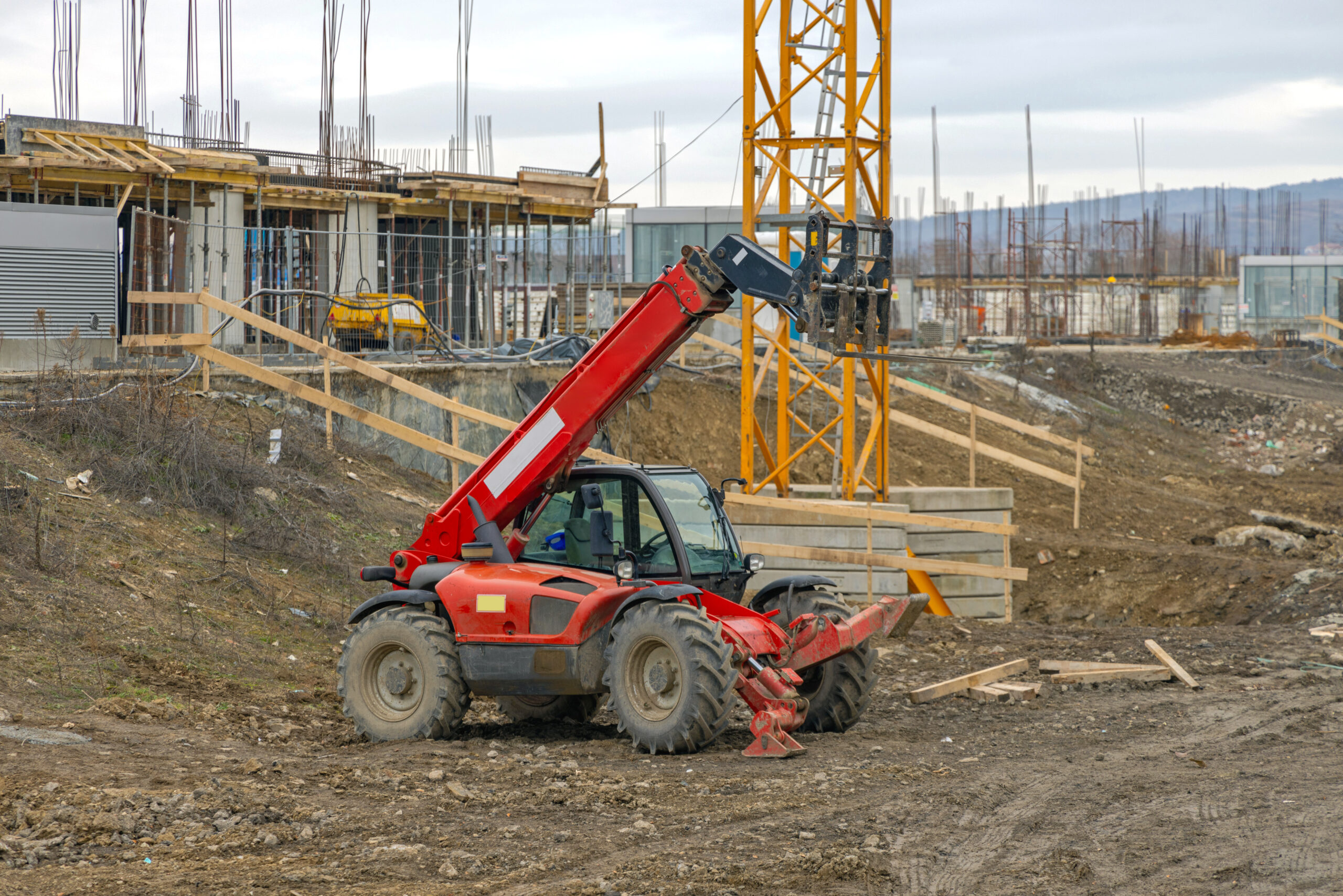 Telescopic Forklift Construction Site